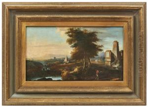 Landschaftscapriccio In Der Romischen Campagna by Marco Ricci
