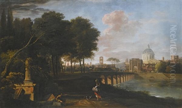 A Capriccio Landscape With A Domed Church - view 1