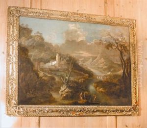 Italianate Landscape With A Lady And A Gentleman Getting Into A Rowing Boat