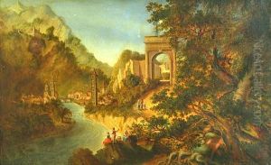 A View Of The Town Of Susa And The Arch Of Augustus