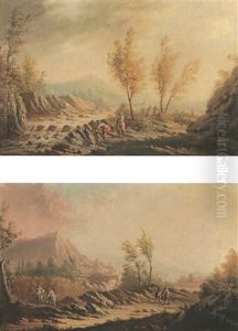 Paysages Animes (pair) by Marco Ricci