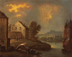 Scena Di Temporale Con Fulmine