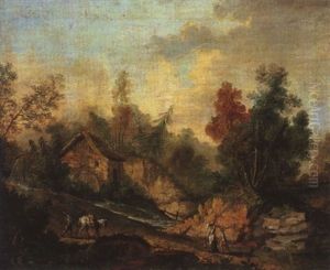 Berglandschaft Mit Wassermuhle thumbnail