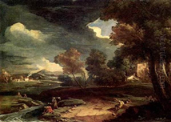 Paesaggio Veneto Con Strada Lungo Un Fiume - view 1
