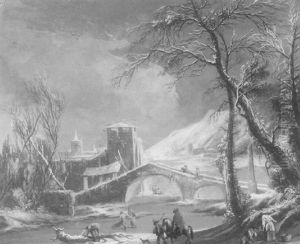 A Bridge In A Winter Landscape A Bridge In A Winter Landscape