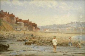 'whitby' - Children Playing On Tate Hill Sands