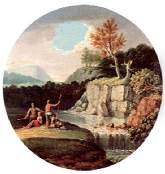 A River With Resting People, - view 1