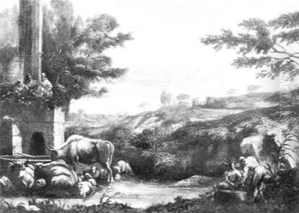 A Landscape With Herdsmen And Herd - view 1
