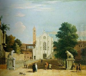 A Procession Before A Gothic Church