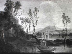 River Landscape With A Boatman by Marco Ricci