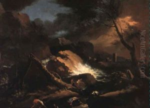 Kustenlandschaft Bei Sturm by Marco Ricci