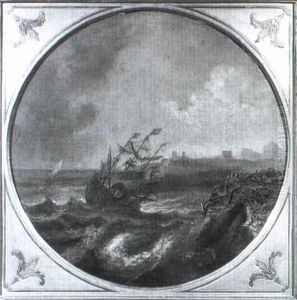 Ein Dreimaster Vor Einer Suedlichen Kueste by Marco Ricci