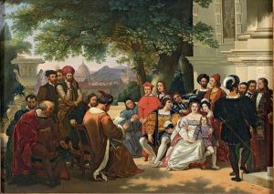 Eleonore De Tolede Et Ses Enfants Recevant Des Emissaires Ottomans Dans Les Jardins De Boboli Eleonore De Tolede Et Ses Enfants Recevant Des Emissaires Ottomans Dans Les Jardins De Boboli