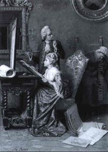 La Lecon De Peinture by Pio Ricci