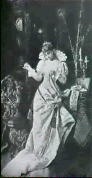 Lady Embroidering (a Labor Of Love) - view 1