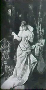 Lady Embroidering (a Labor Of Love) by Pio Ricci