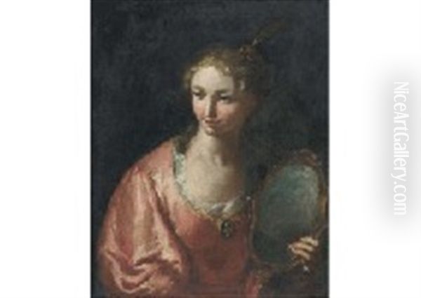 Woman With A Mirror - view 1