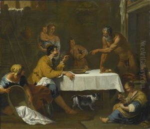 A Scene From Aesop's Fable: The Satyr And The Peasant
