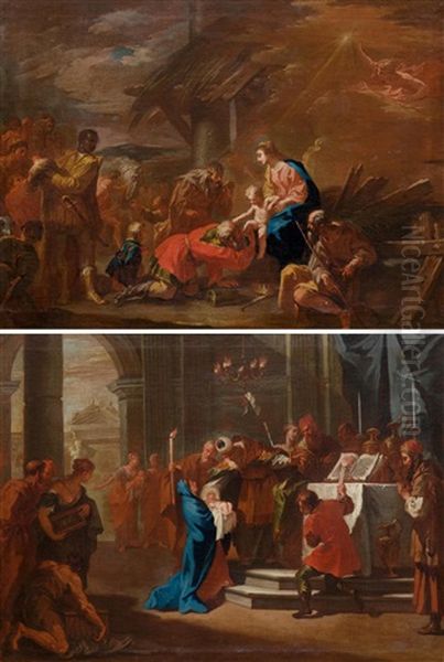 Pair Of Works: The Presentation In The Temple/ Adoration Of The Kings - view 1