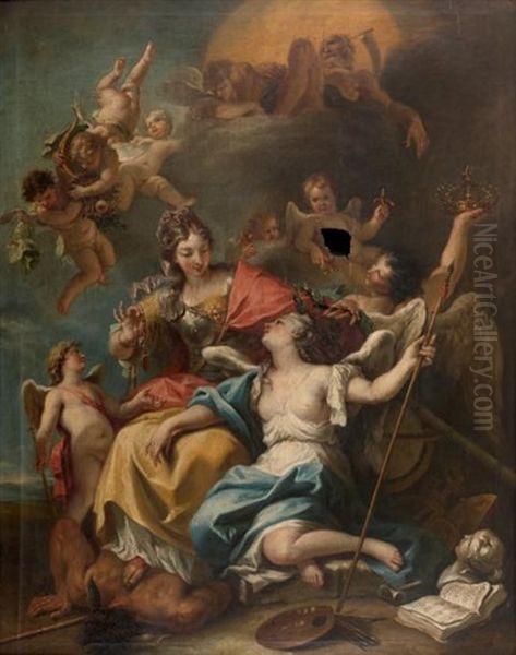 Le Triomphe De La Sagesse Sur L'ignorance Ou Allegorie De La France - view 1