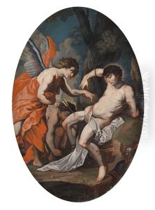 Der Heilige Sebastian Wird Von Einem Engel Versorgt by Sebastiano Ricci