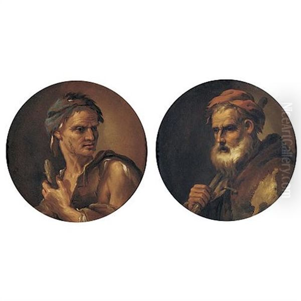 Head Of A Bearded Man (+ Head Of A Man With A Blue Scarf; Pair) - view 1