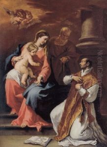 Holy Family With Saint Ignatius Loyola by Sebastiano Ricci