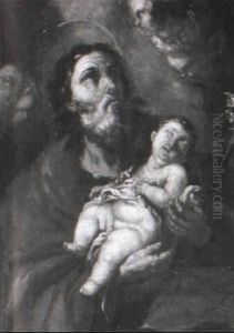 St. Joseph With The Christ Child by Sebastiano Ricci