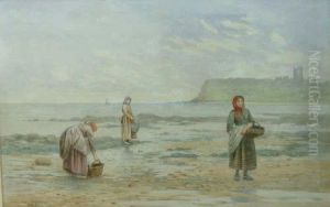 Low Tide Scarbro Watercolour Signed
