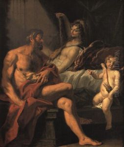Ercole, Onfale E Cupido by Sebastiano Ricci