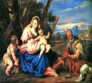 Sacra Famiglia Con San Giovannino by Sebastiano Ricci