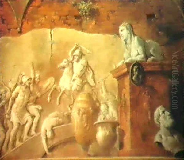 A Painting Of Fragments Of Classical Ruins... - view 1