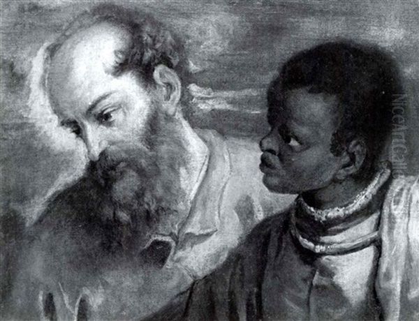 A Study Of Two Heads From Veronese's Feast At The House Of Levi - view 1