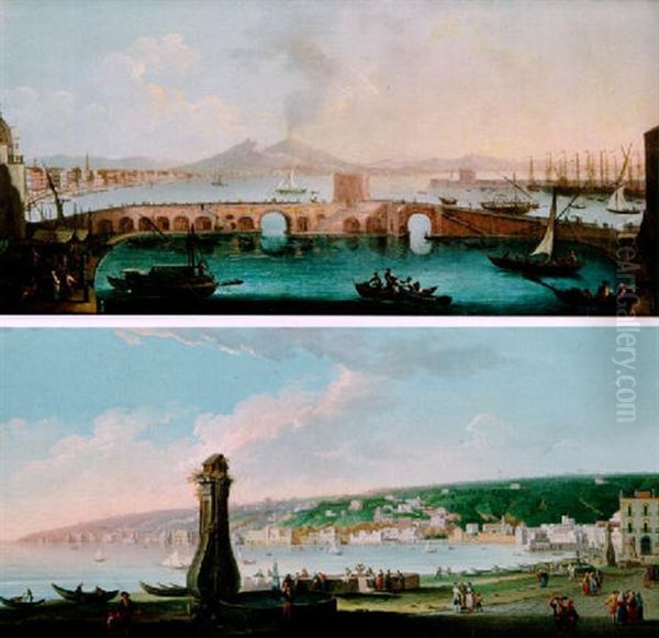 A View Of Naples From The Darsena With The Ponte Nuovo - view 1