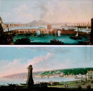 A View Of Naples From The Darsena With The Ponte Nuovo