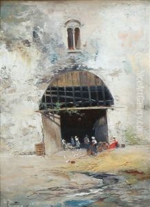 The Entrance To An Italian Food Court by Oscar Ricciardi