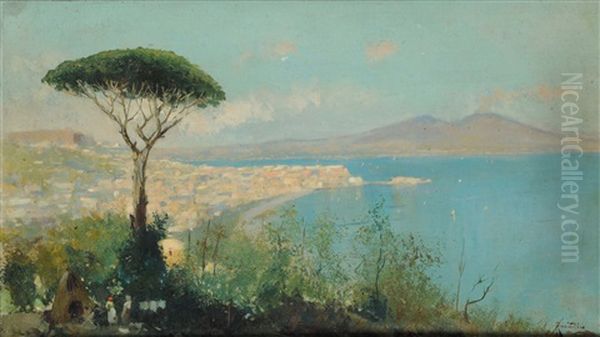 Veduta Di Napoli Con Il Vesuvio - view 1