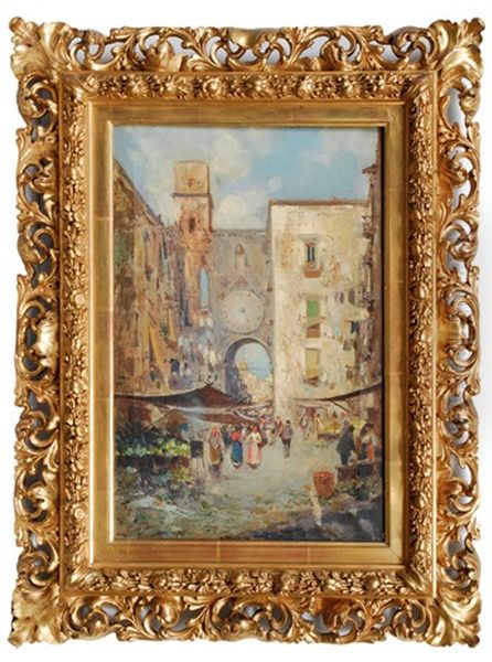 Market In An Italian Town (+ Another; Pair) - view 1