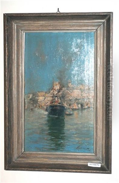 Seelandschaft Mit Dampfschiff - view 1