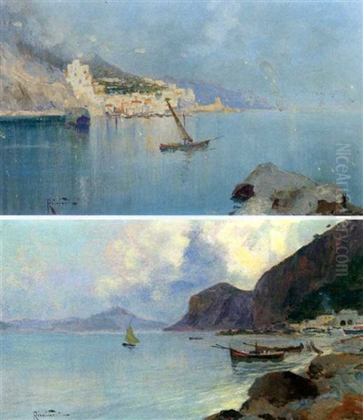 Fishing Boats In The Bay Of Naples (+ A Fishing Boat Near A Neapolitan Port; 2 Works) - view 1
