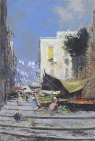Napoli, Mercatino Sulla Scalinata - view 1