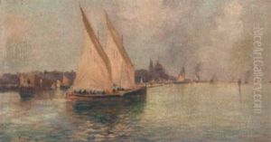 A Sailboat Entering The Lagoon, Venice