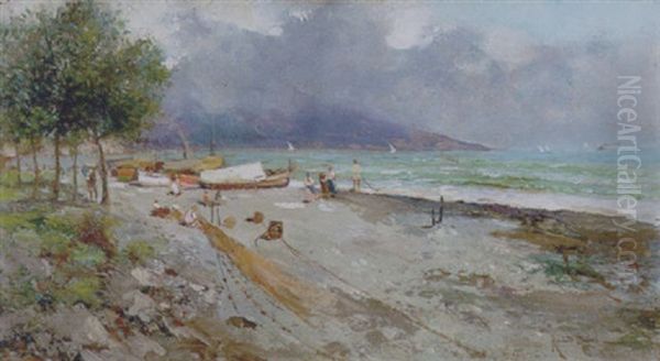 Majori, Spiaggia Con Pescatori - view 1