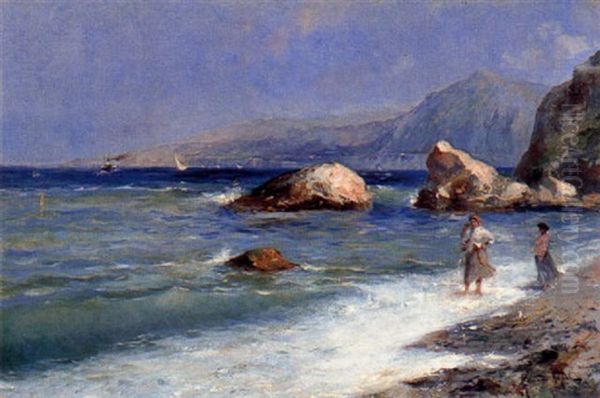 Two Fisherwomen On The South Italian Coast - view 1