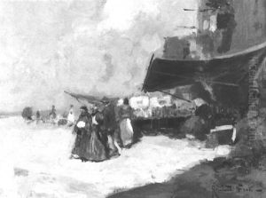 Marktstande Im Hafen Von Neapel