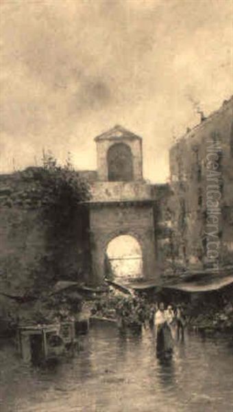 A Market Scene, Naples - view 1