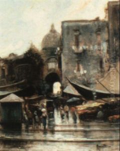 Market Scene by Oscar Ricciardi