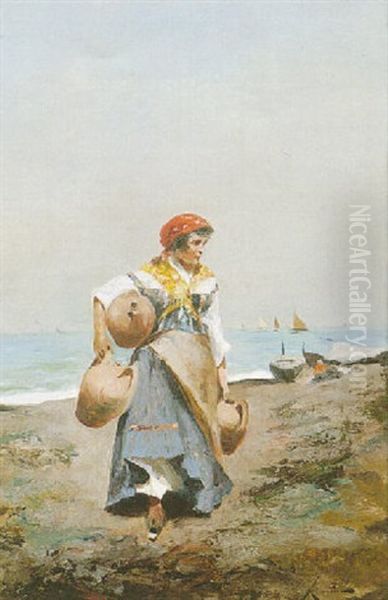 Waterbearer On The Beach - view 1