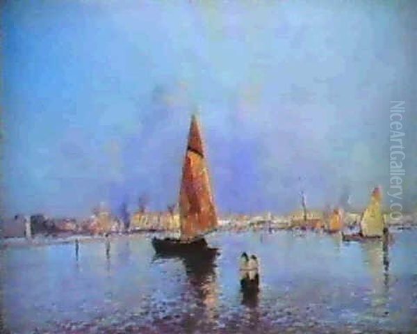 Sailing Barges In Venice - view 1