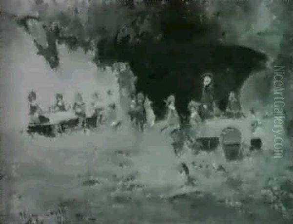 Cavaliers In A Grotto - view 1